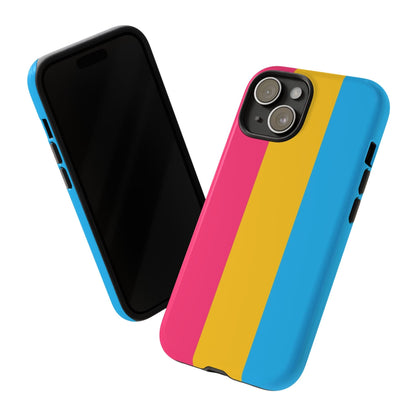 pansexual flag phone case, tilt