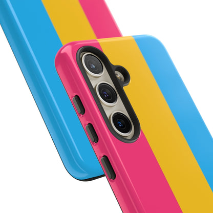 pansexual flag phone case, close up