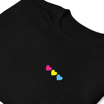 pansexual shirt, subtle pan pride pocket design tee, zoom