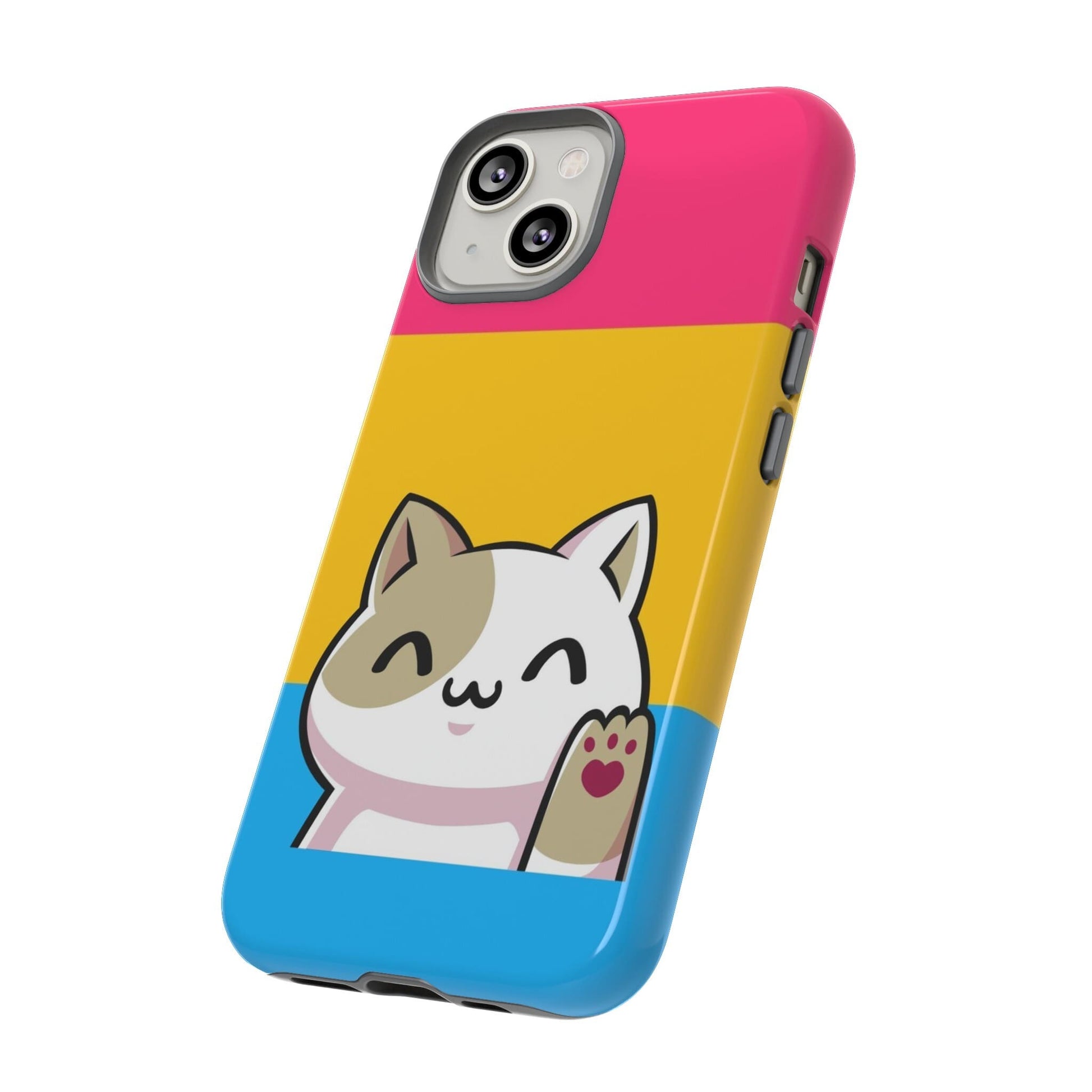 pansexual phone case kawaii cat, side