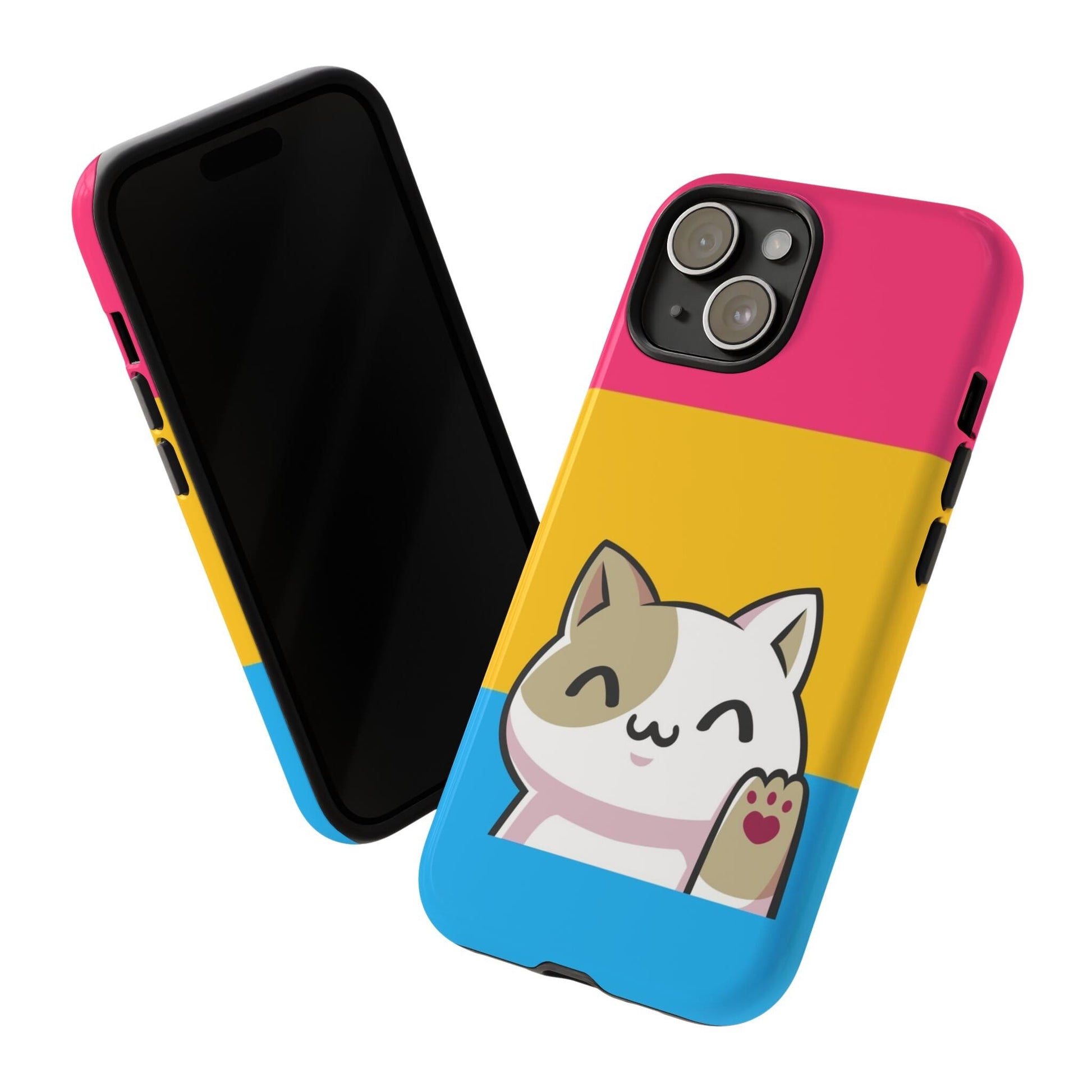 pansexual phone case kawaii cat, tilt