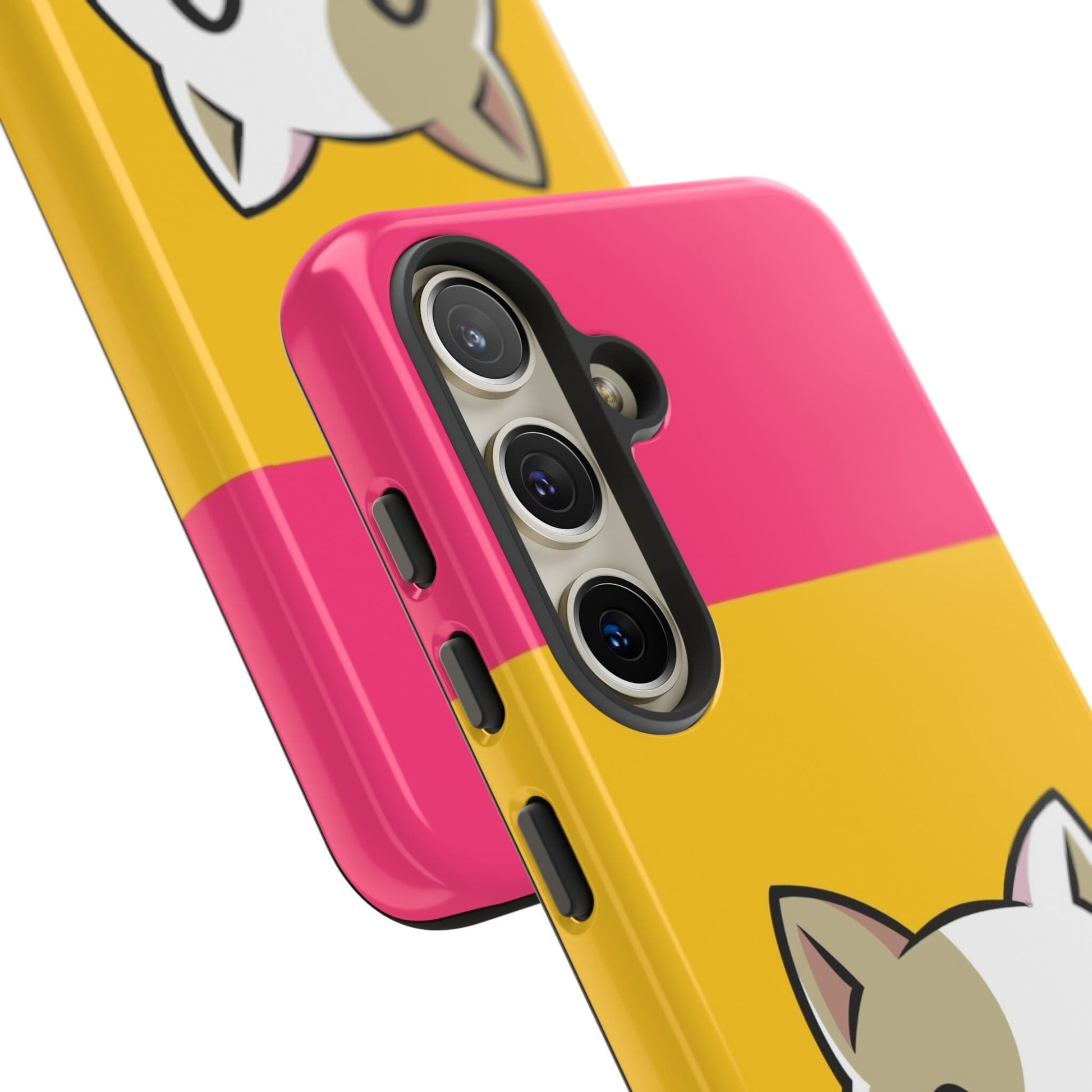 pansexual phone case kawaii cat, close up