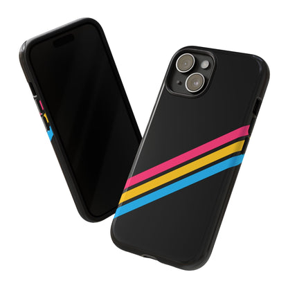 pansexual phone case, subtle pan pride, tilt