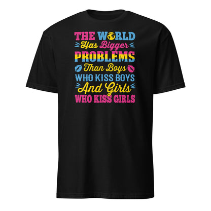 pansexual shirt, statement pan pride tee, black