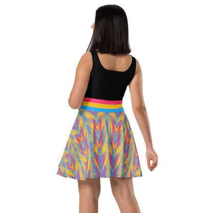 pansexual dress, subtle pan pride clothing, back