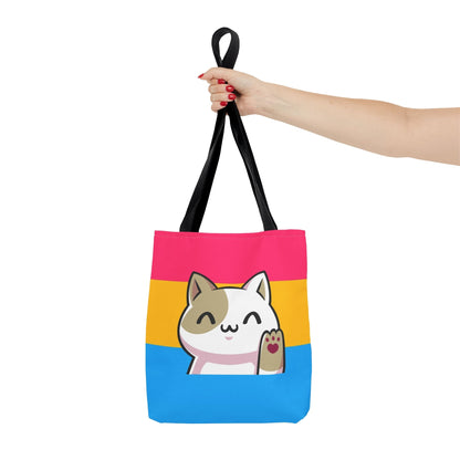 pansexual tote bag cute cat, small