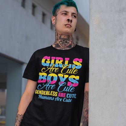 pansexual shirt, funny pan pride quote, in use