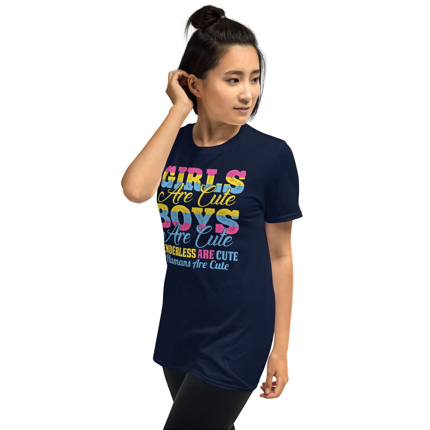 pansexual shirt, funny pan pride quote, model 2