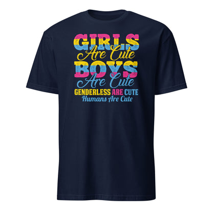 pansexual shirt, funny pan pride quote, navy