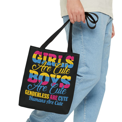 pansexual tote bag, funny pan pride bag, small