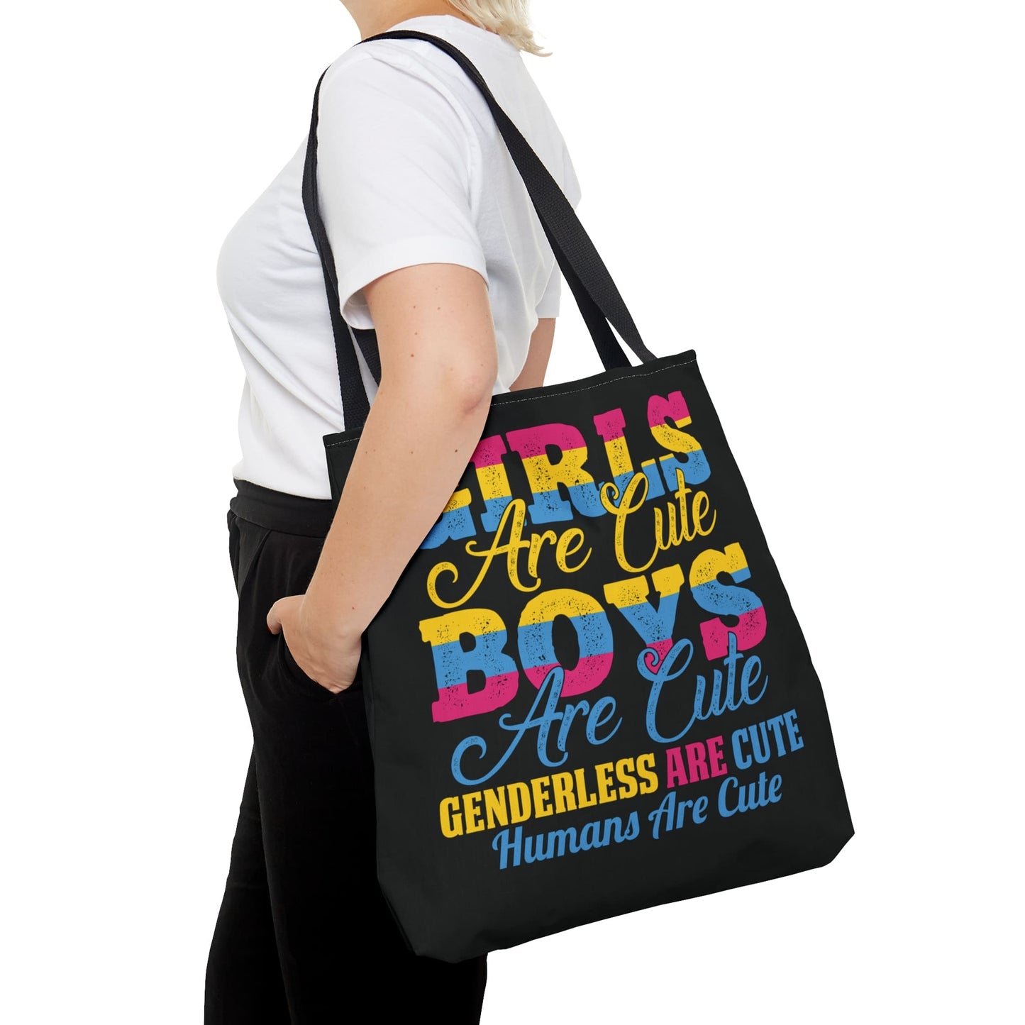 pansexual tote bag, funny pan pride bag, large