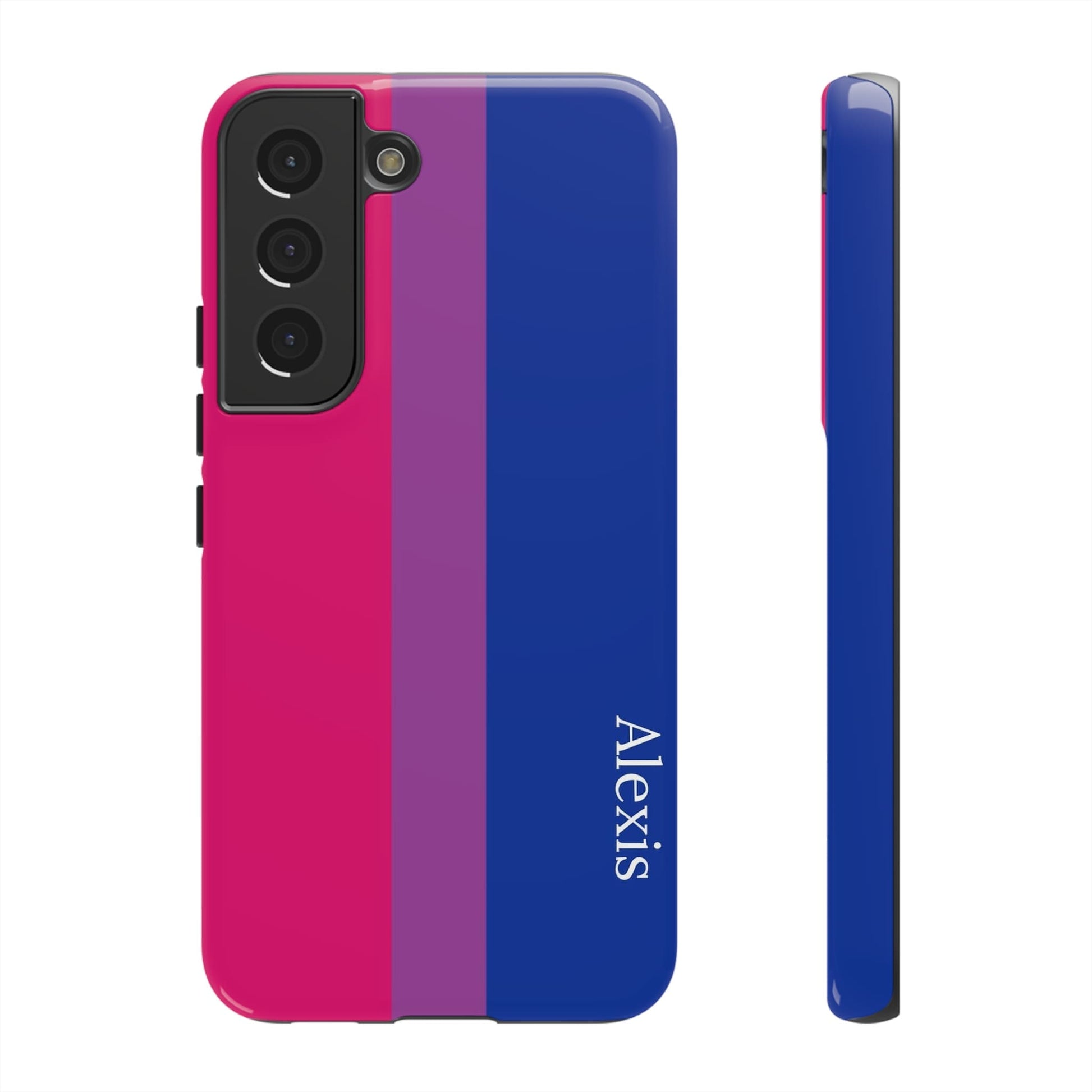 bisexual flag phone case, front