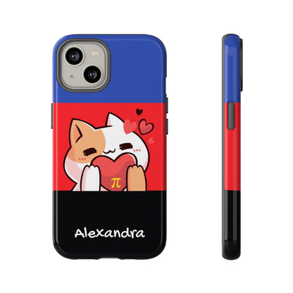 personalized polyamory phone case kawaii cat, front