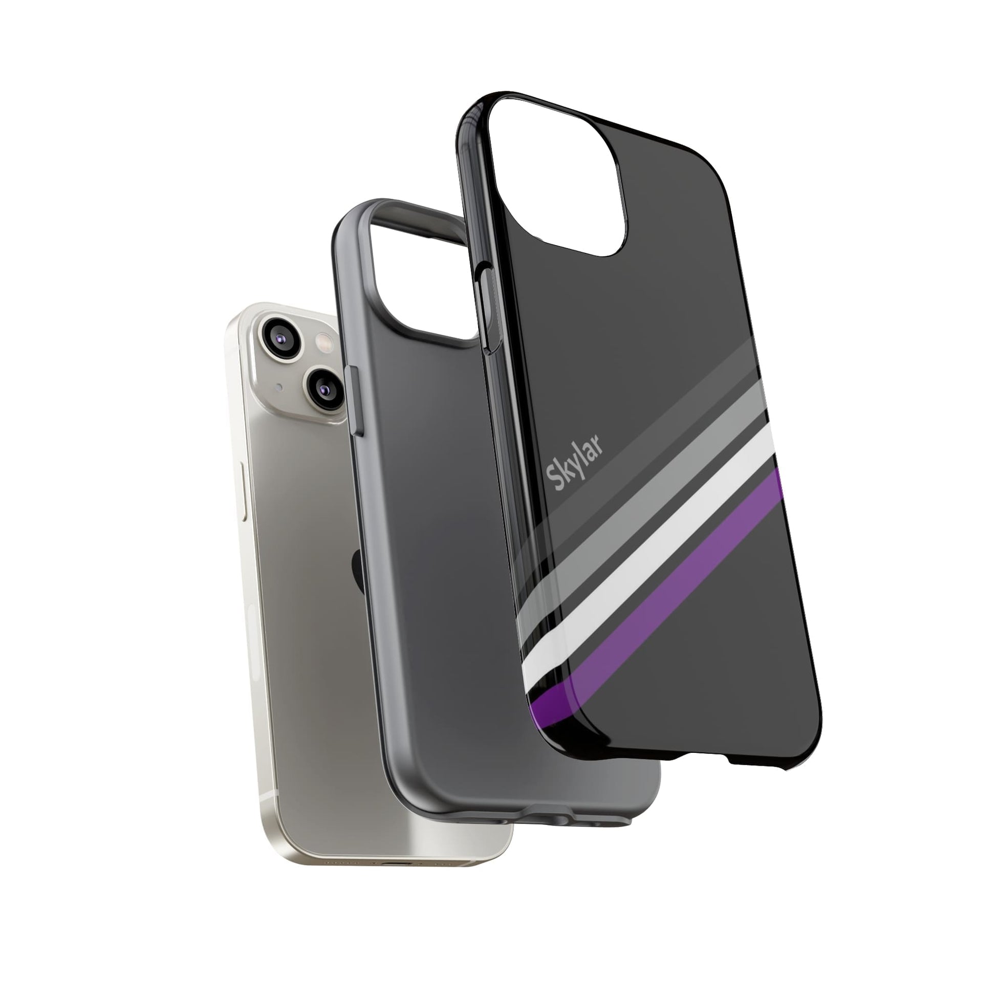 personalised asexual phone case, layers