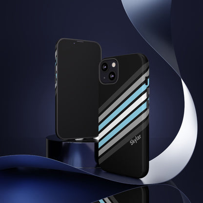 demiboy phone case, subtle demigender pride, tilt