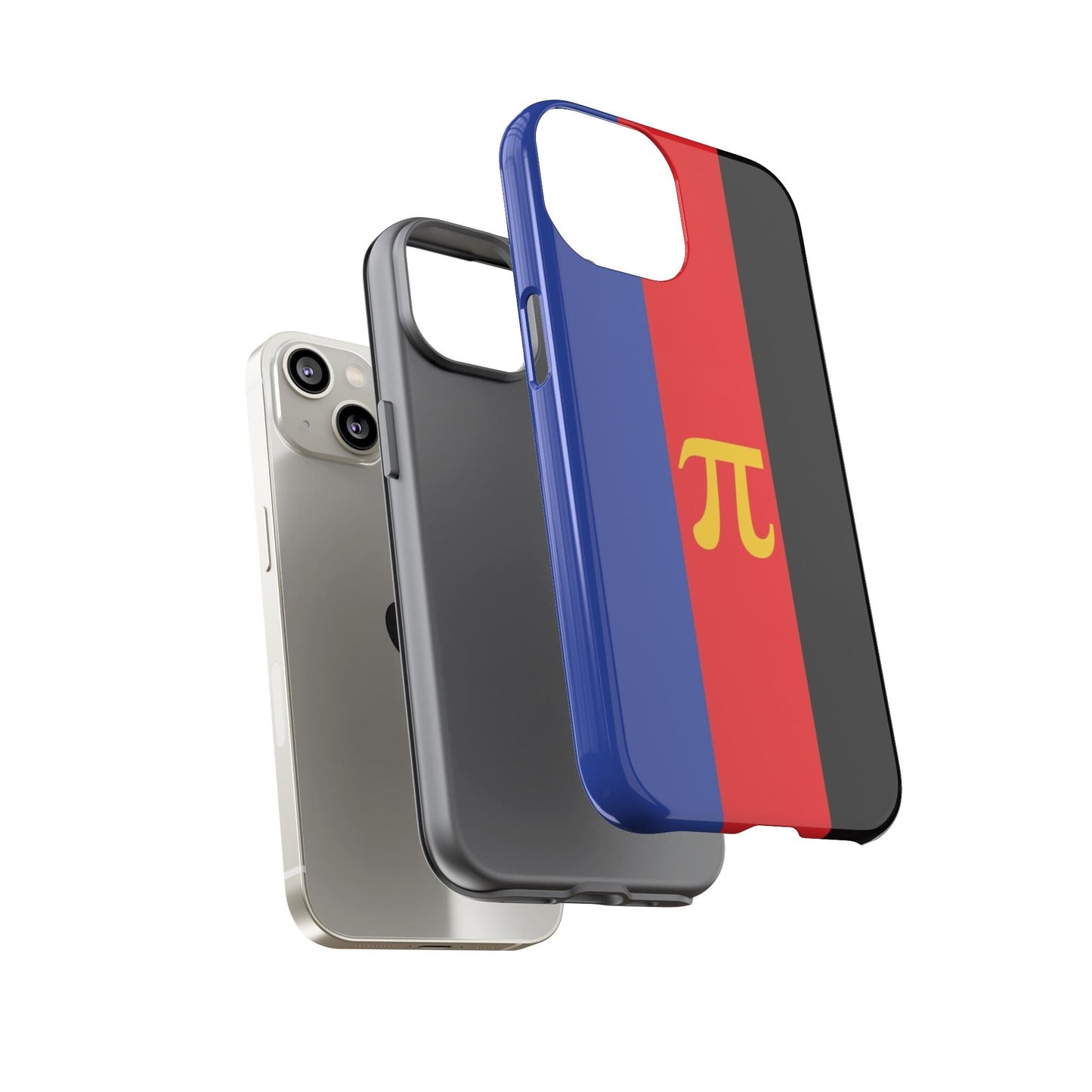 polyamory flag phone case, layers