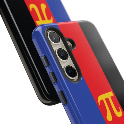 polyamory flag phone case, close up