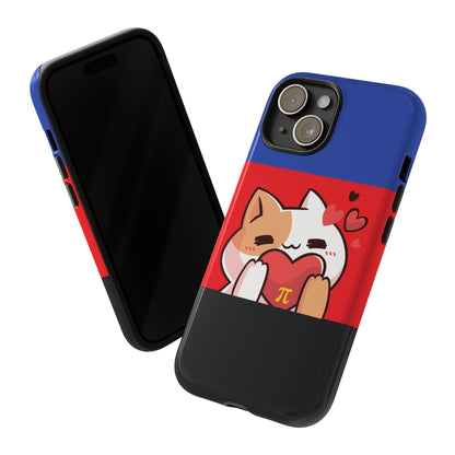 polyamory phone case kawaii cat, tilt