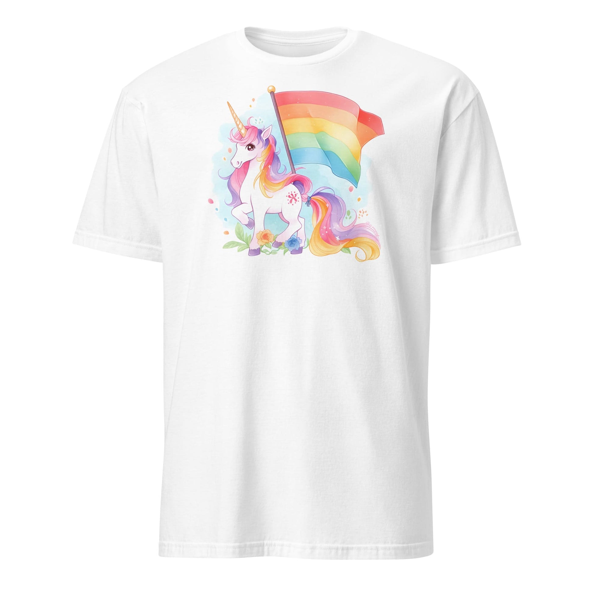 LGBTQ shirt, cute rainbow unicorn tee, hang