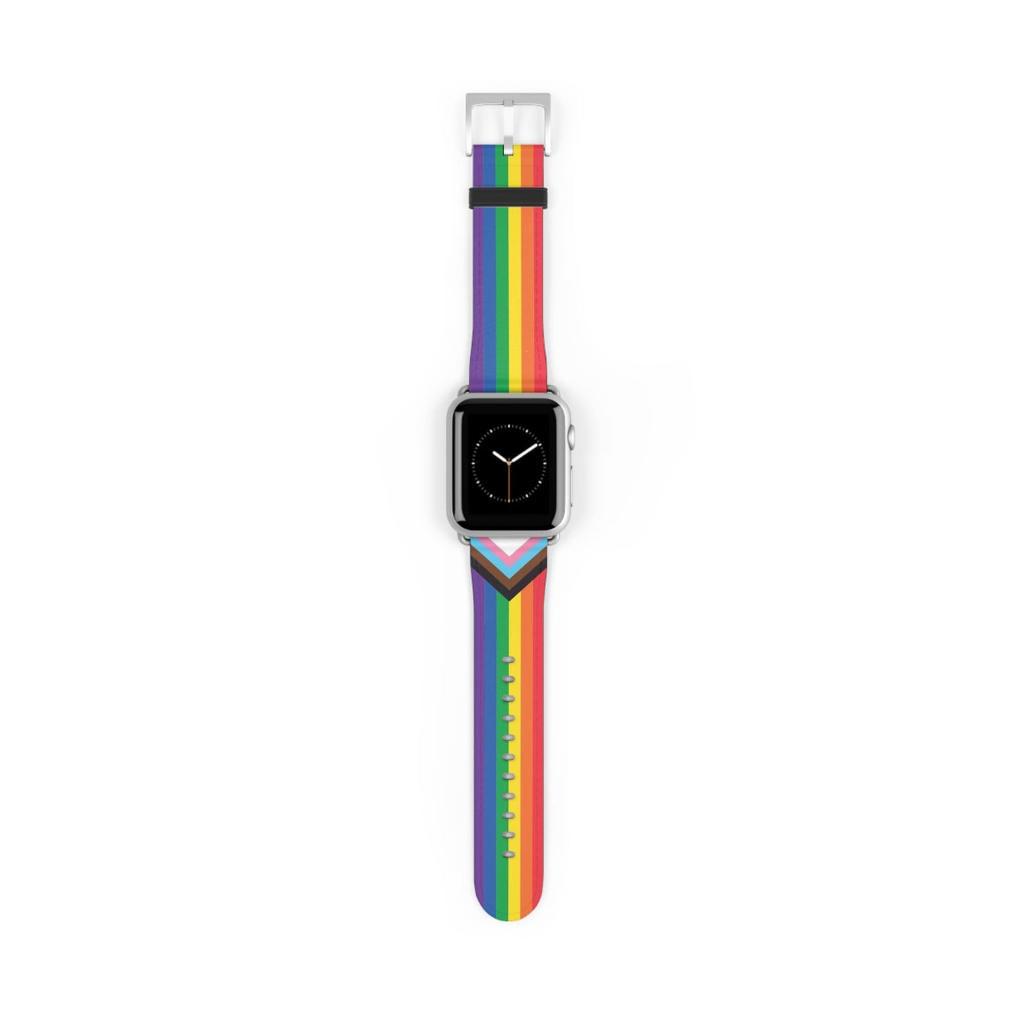 LGBTQ pride watch band for Apple iwatch, silver