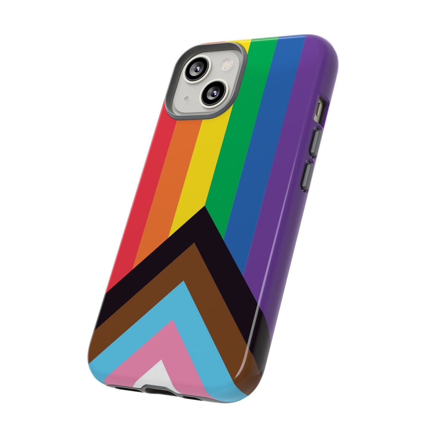 progress pride flag phone case, side