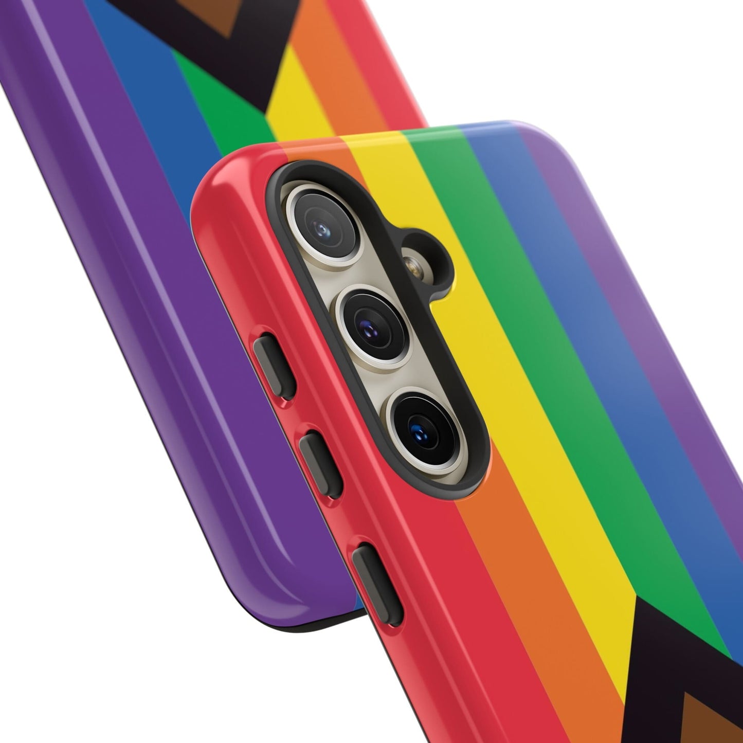 progress pride flag phone case, close up