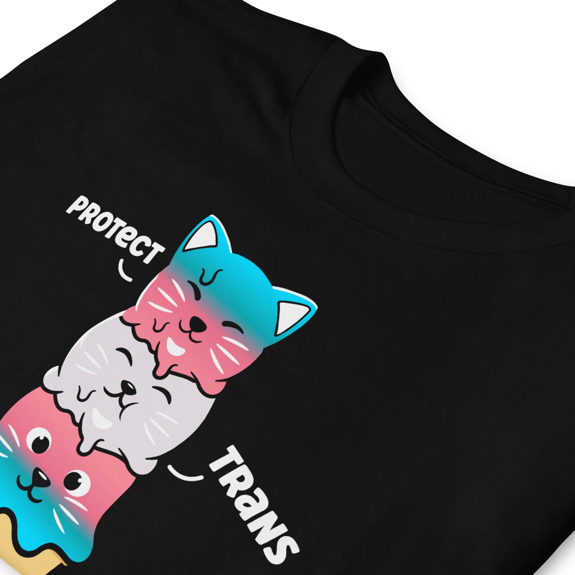 transgender shirt, funny cute kawaii cats saying protect trans kids, zoom