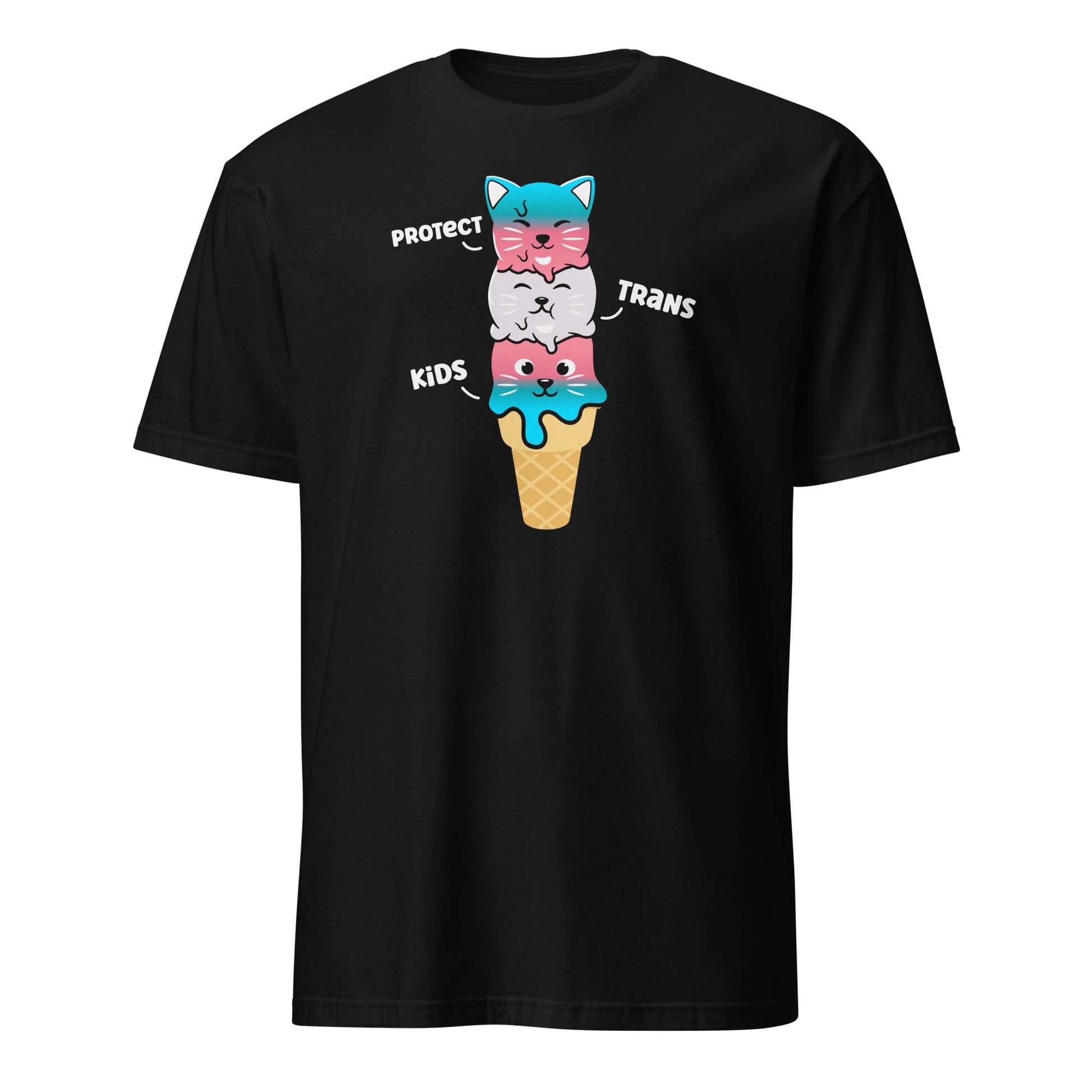 transgender shirt, funny cute kawaii cats saying protect trans kids, hang