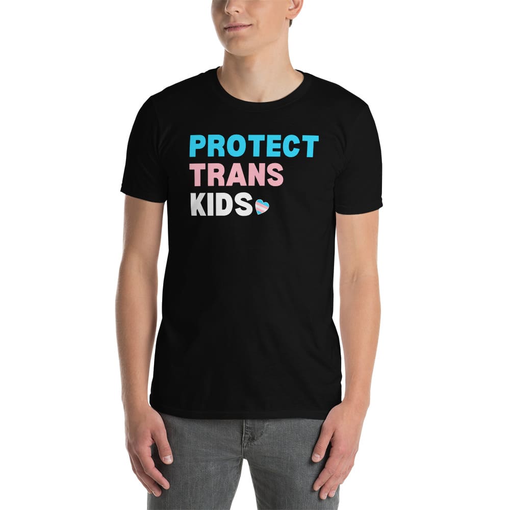 transgender shirt, protect trans kids, male model