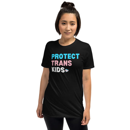 transgender shirt, protect trans kids, female model