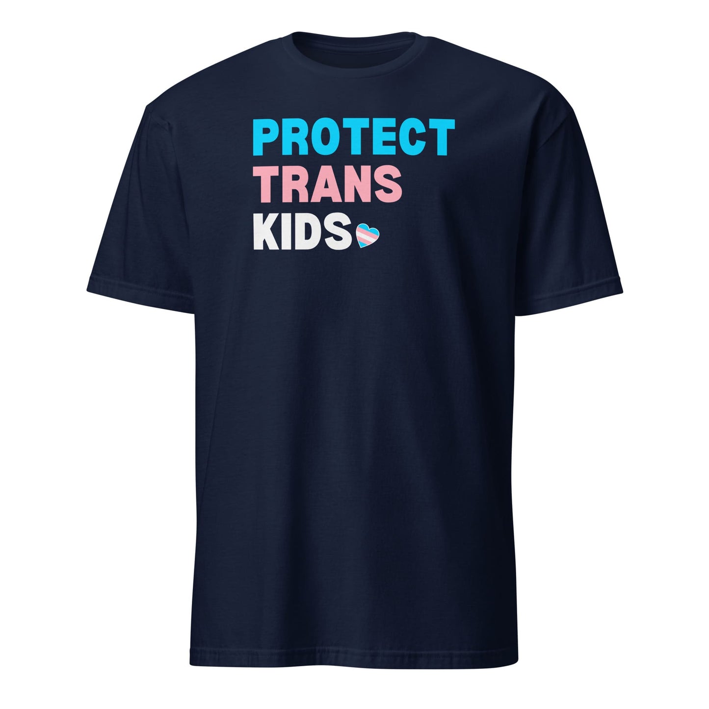 transgender shirt, protect trans kids, navy