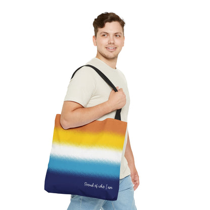 aroace flag tote bag, large