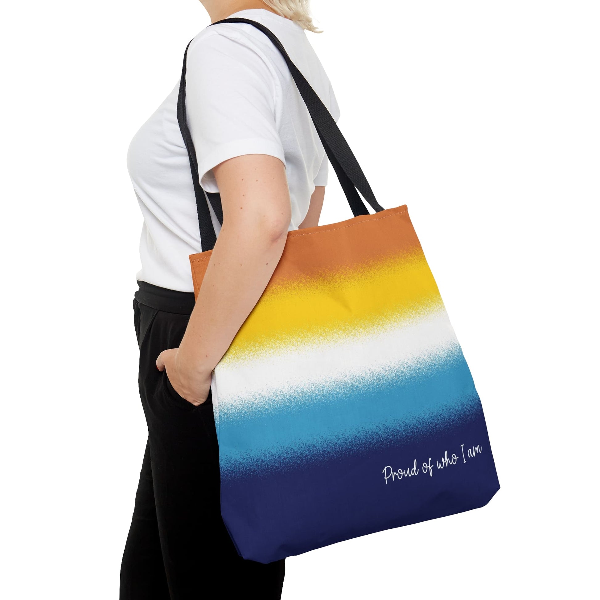 aroace flag tote bag, large