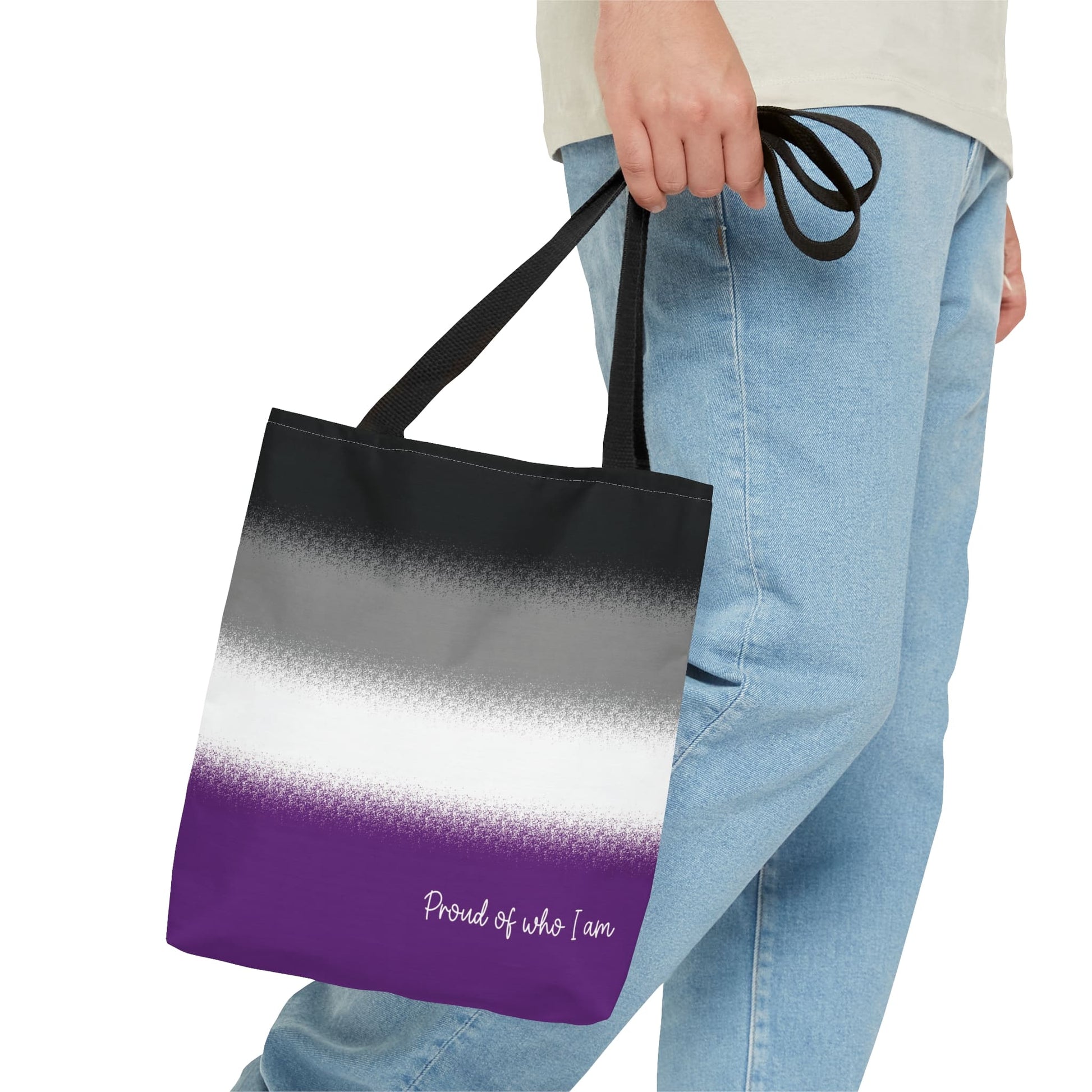 asexual flag tote bag, small