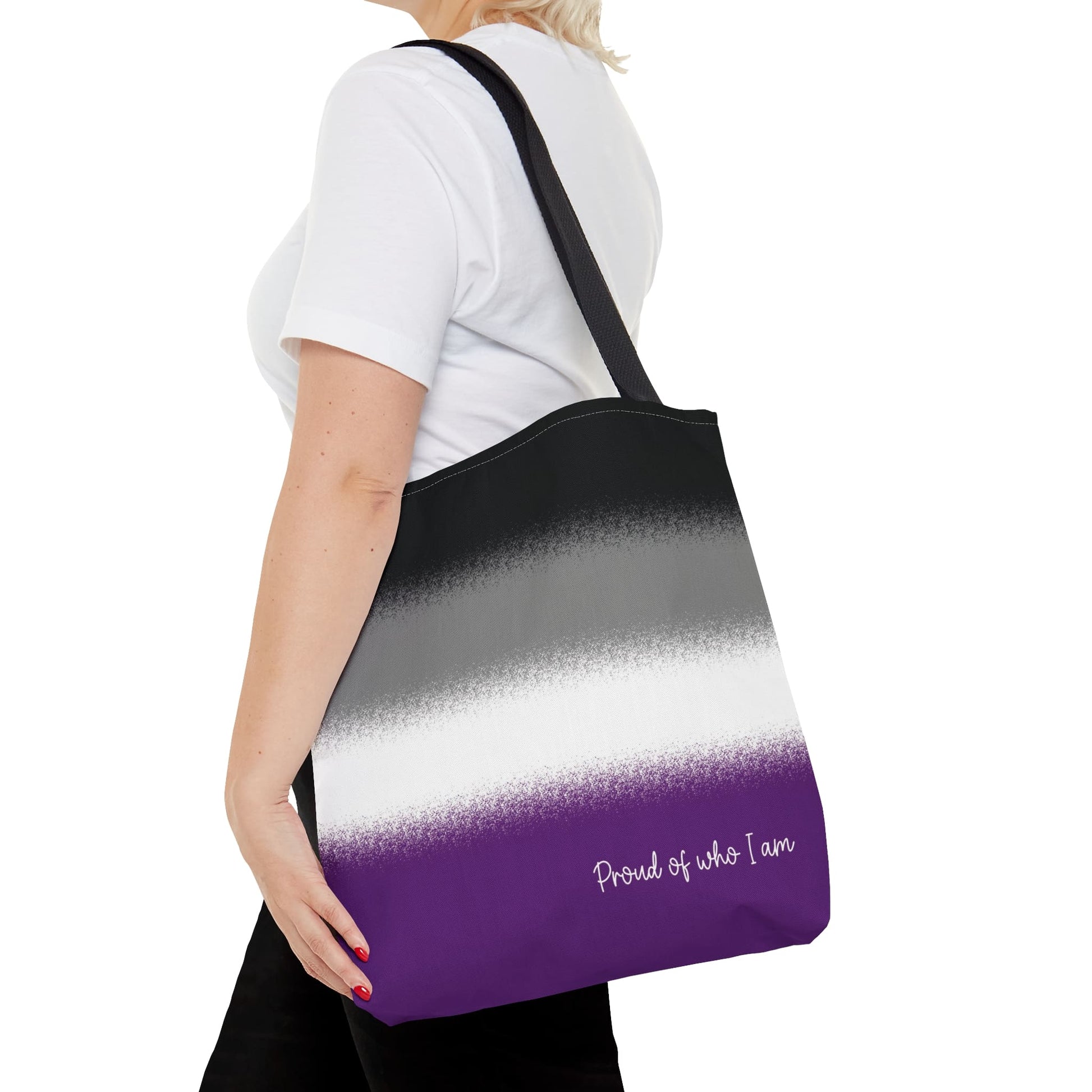 asexual flag tote bag, medium