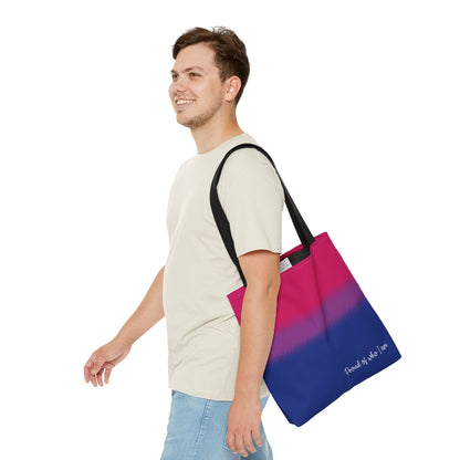 bisexual flag tote bag, medium