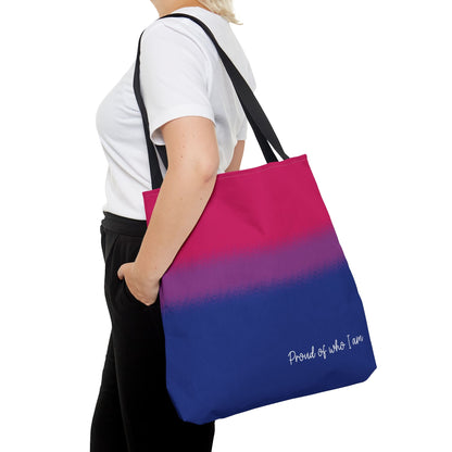 bisexual flag tote bag, large