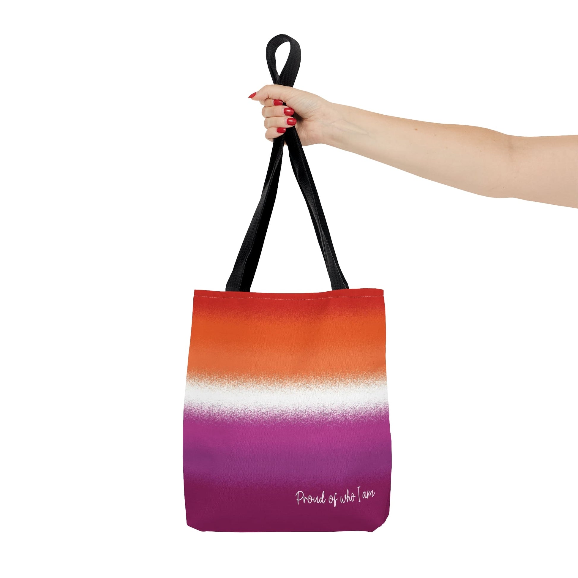 lesbian sunset flag tote bag, small