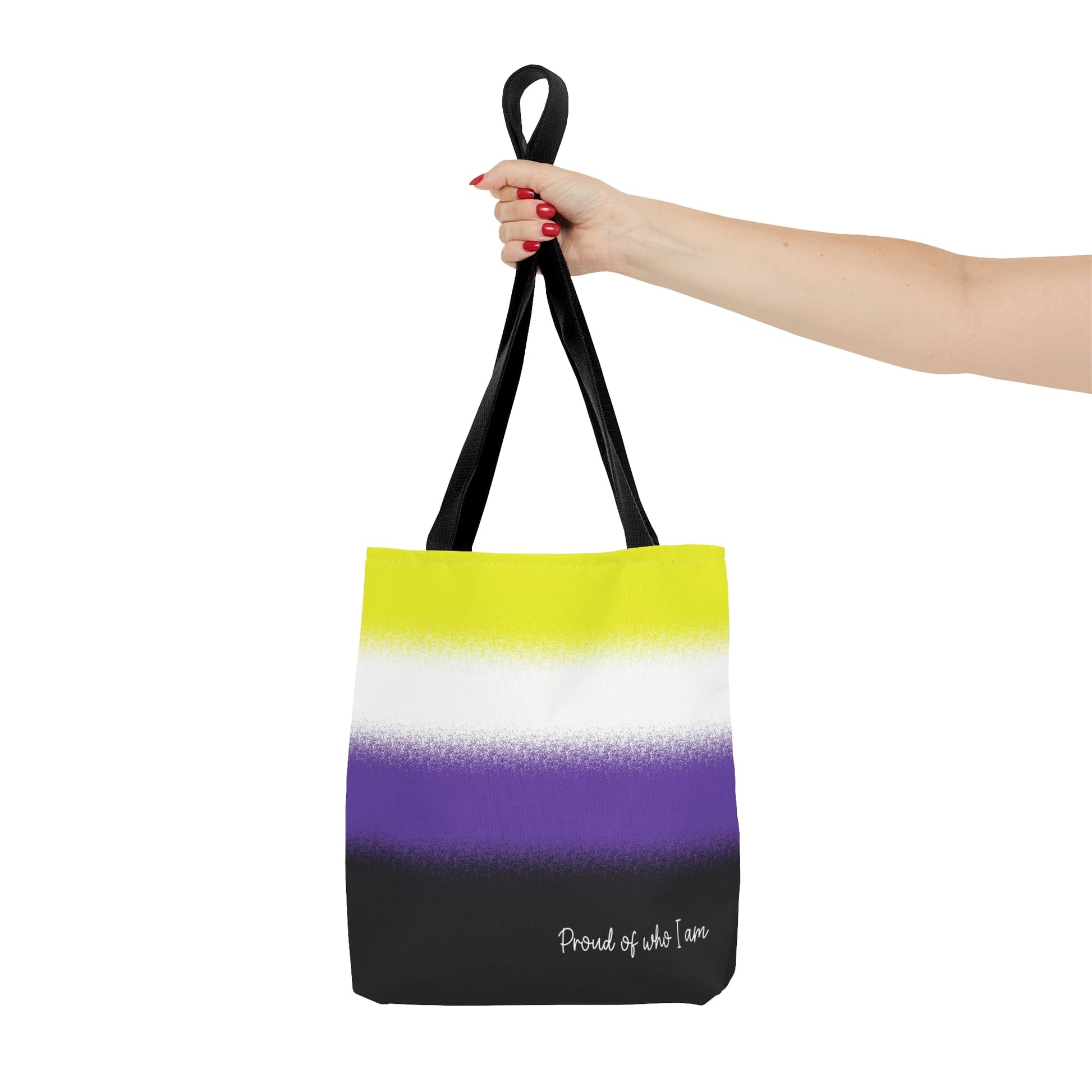 nonbinary flag tote bag, small