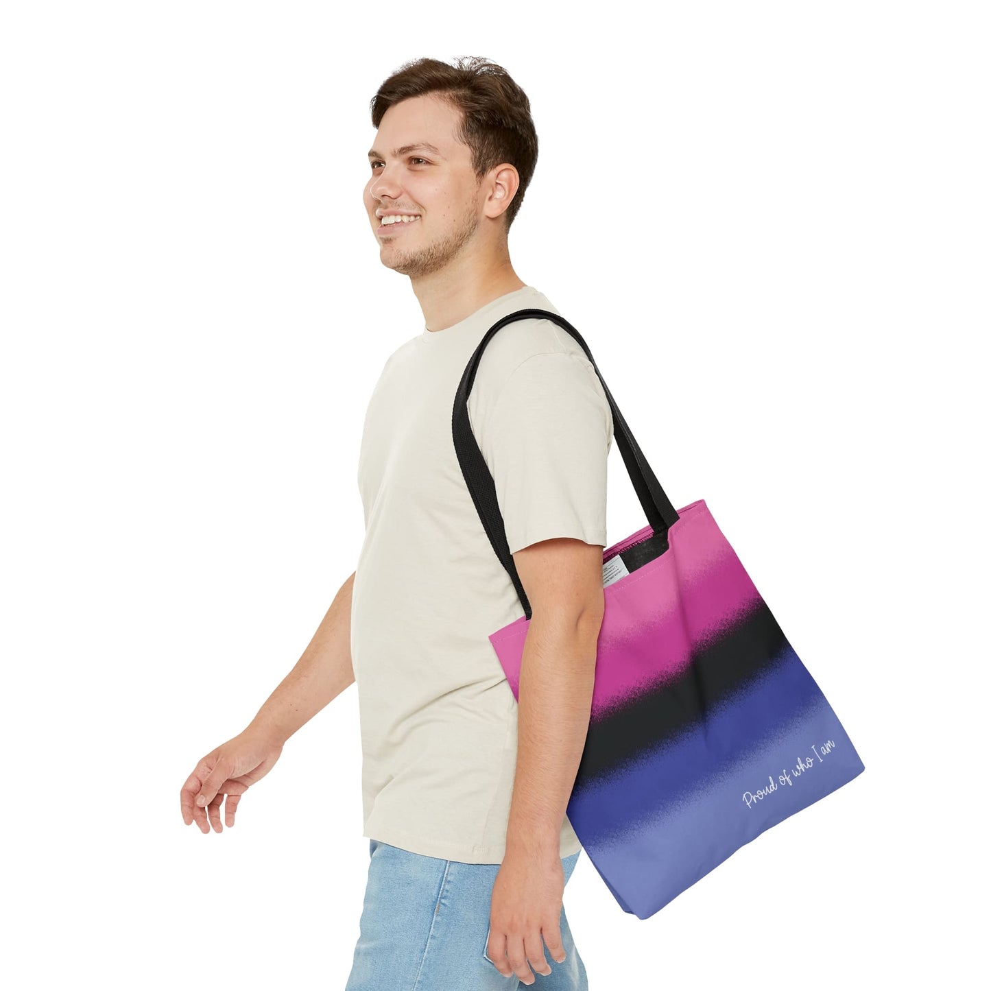 omnisexual flag tote bag,medium