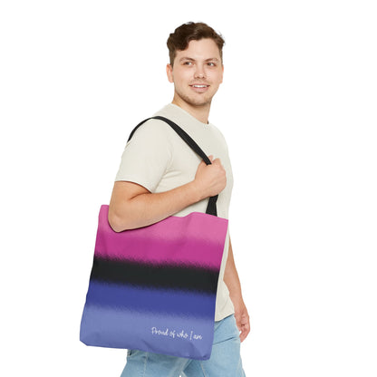 omnisexual flag tote bag, large