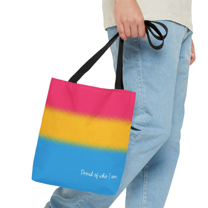 pansexual flag tote bag, small