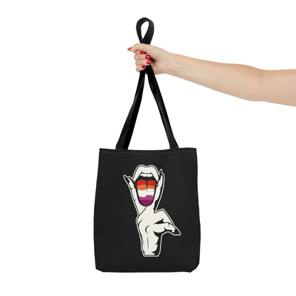 lesbian tote bag, suggestive wlw bag, small