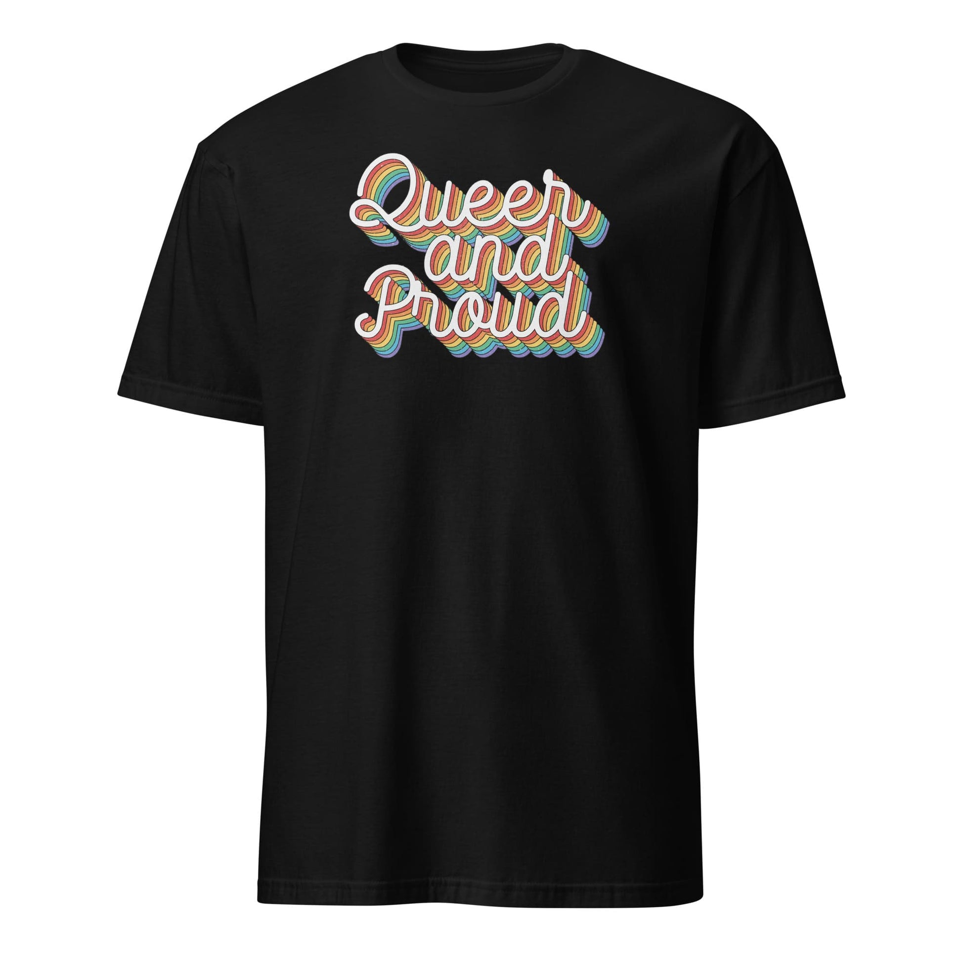 queer shirt, proud LGBT tee, black