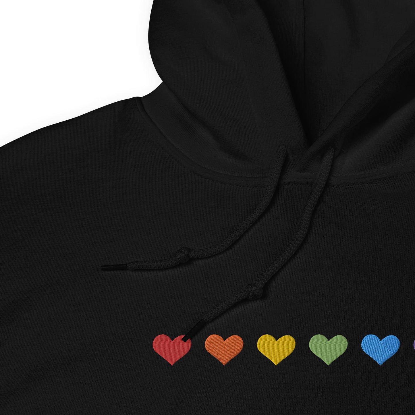 LGBTQ hearts pride hoodie, embroidery