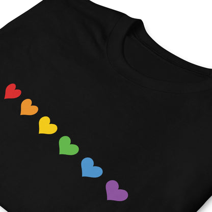 LGBTQ hearts pride tee shirt