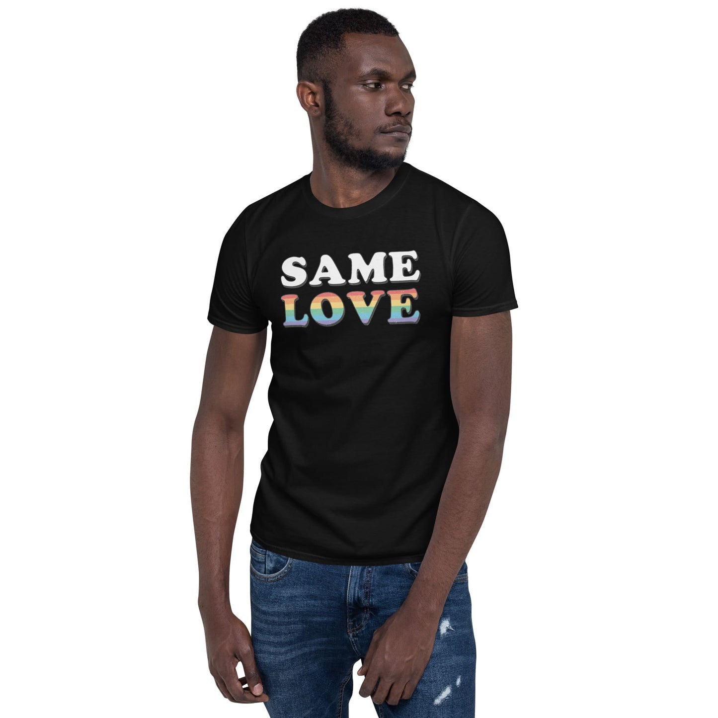 LGBT pride shirt, same love tee, model 2