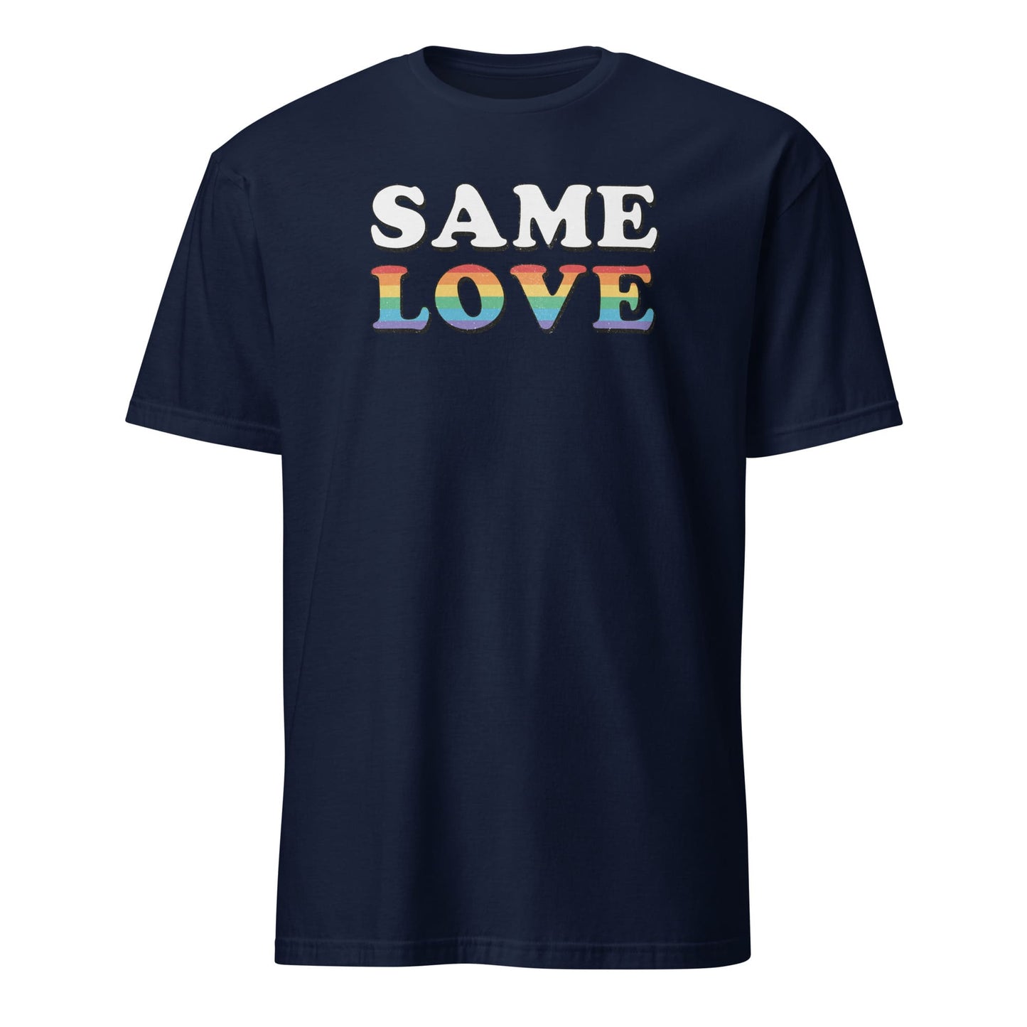 LGBT pride shirt, same love tee, navy