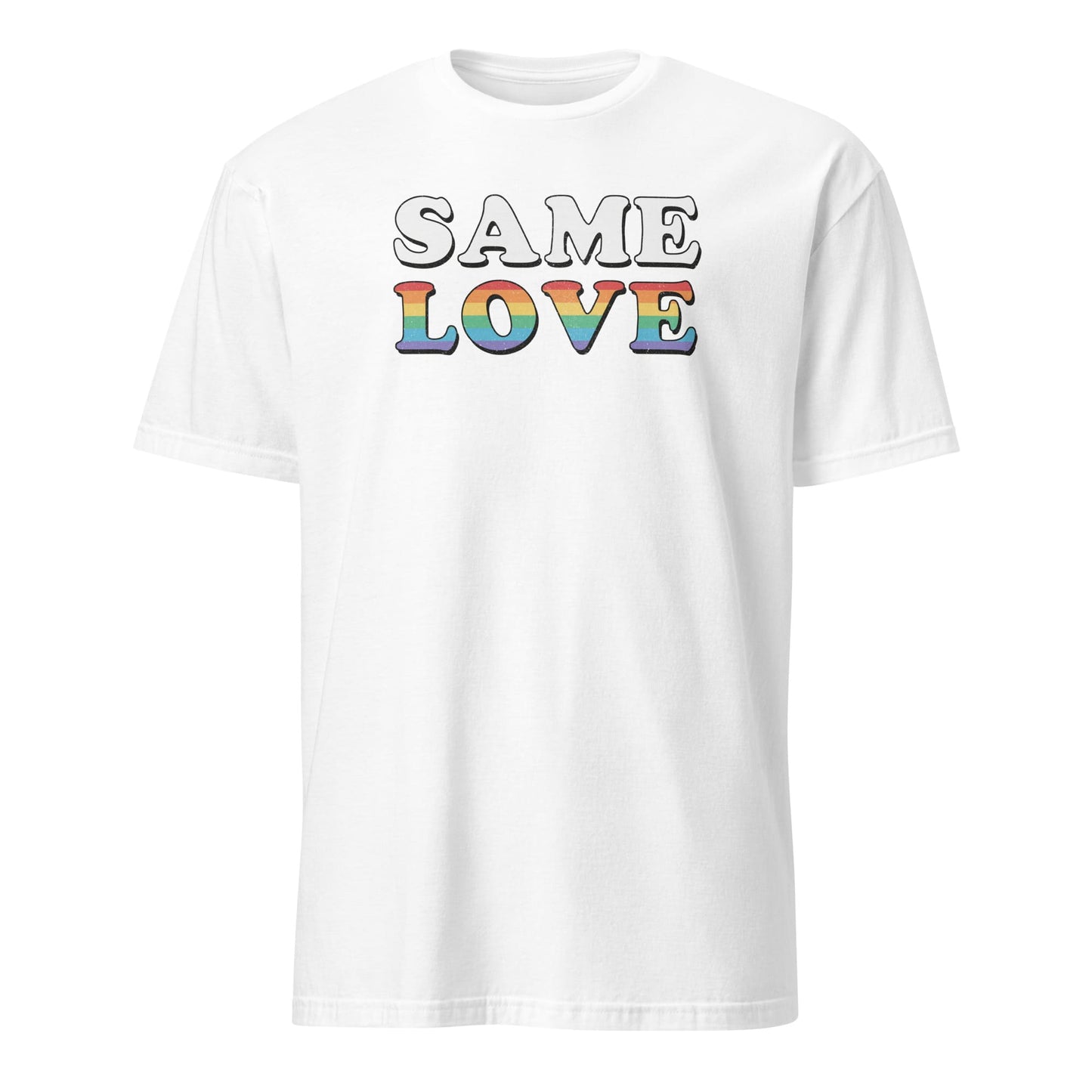 LGBT pride shirt, same love tee, white