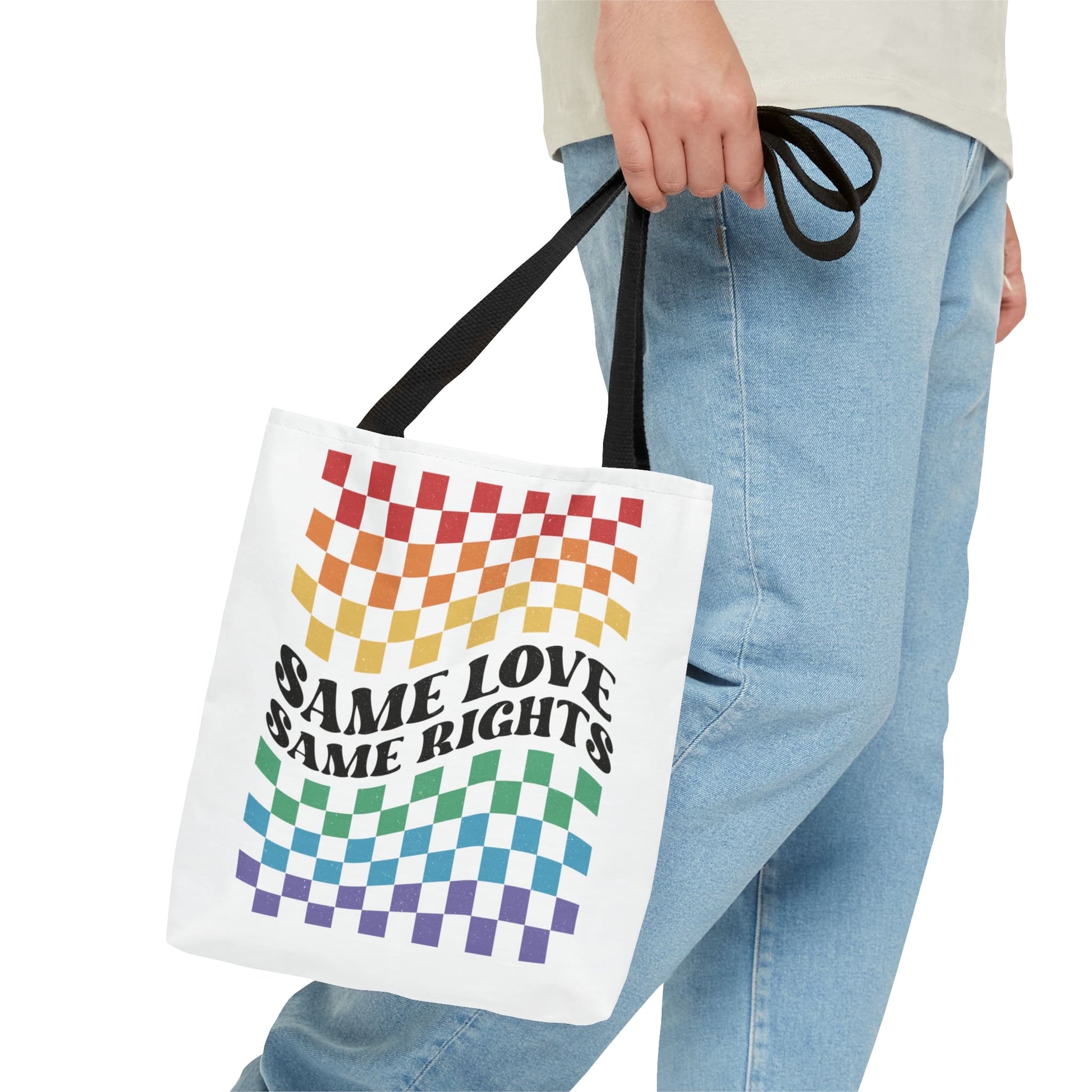 LGBTQ tote bag, same love same rights pride bag, small